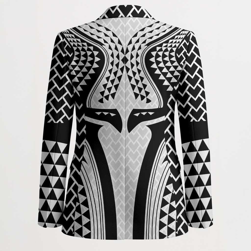 Hawaiian Kakau Art Tattoos Aquaman Style Blazer White Version - Polynesian Pride