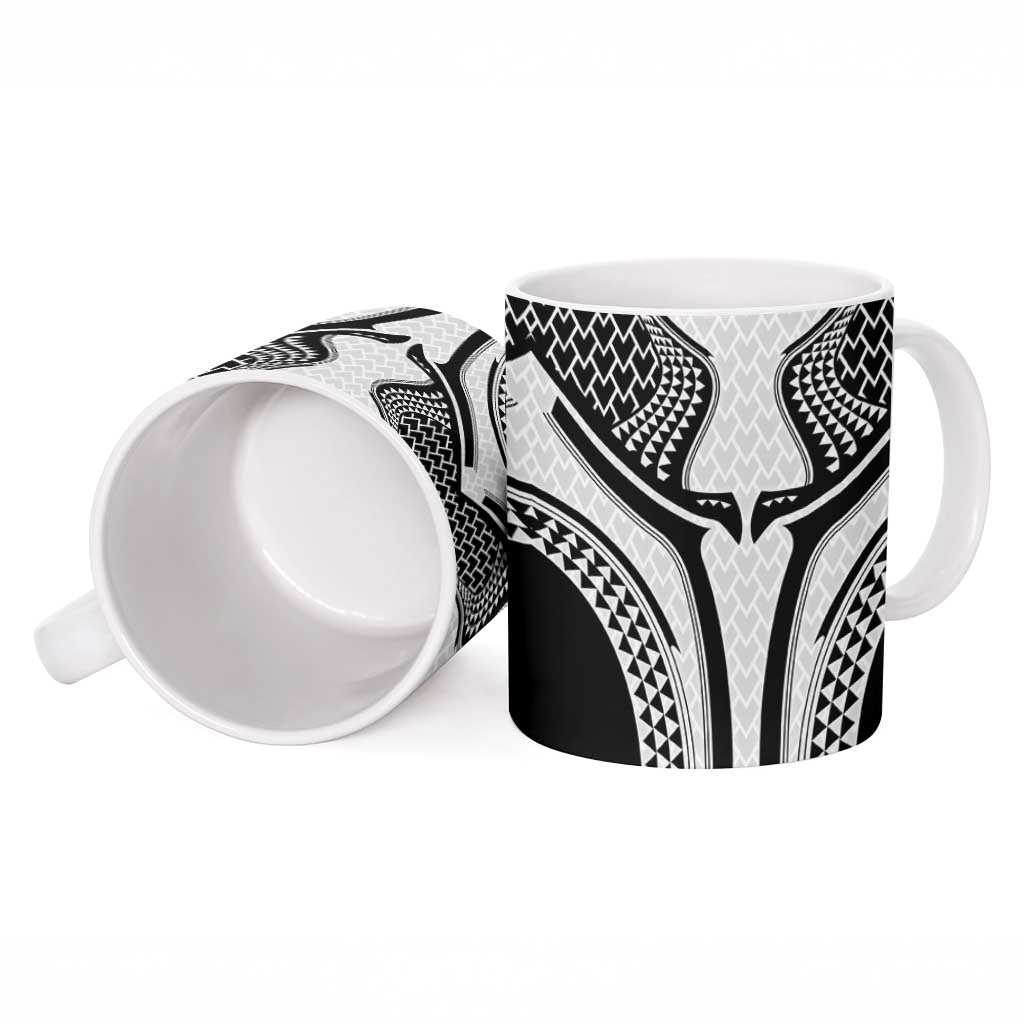 Hawaiian Kakau Art Tattoos Aquaman Style Ceramic Mug White Version - Polynesian Pride