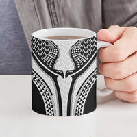 Hawaiian Kakau Art Tattoos Aquaman Style Ceramic Mug White Version - Polynesian Pride