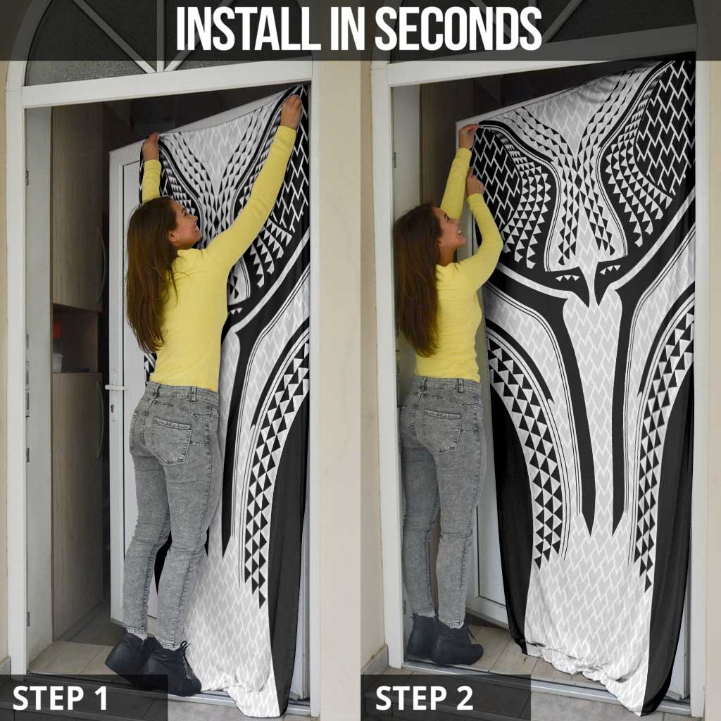 Hawaiian Kakau Art Tattoos Aquaman Style Door Cover White Version - Polynesian Pride