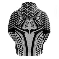 Hawaiian Kakau Art Tattoos Aquaman Style Hoodie White Version - Polynesian Pride