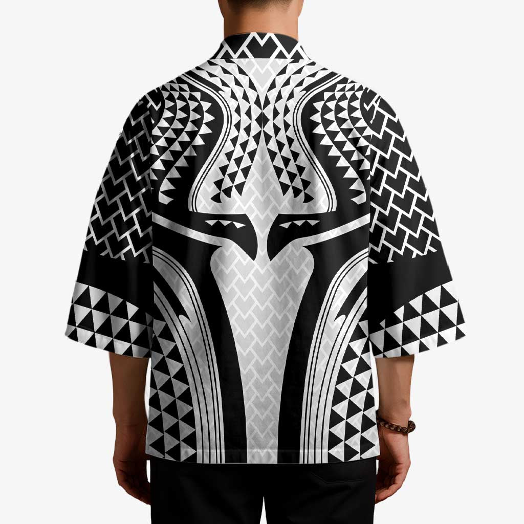 Hawaiian Kakau Art Tattoos Aquaman Style Kimono White Version - Polynesian Pride