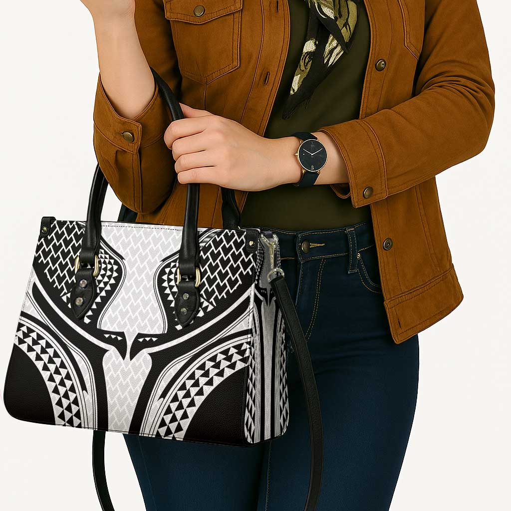 Hawaiian Kakau Art Tattoos Aquaman Style Leather Bag White Version - Polynesian Pride