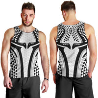 Hawaiian Kakau Art Tattoos Aquaman Style Men Tank Top White Version LT03 - Polynesian Pride