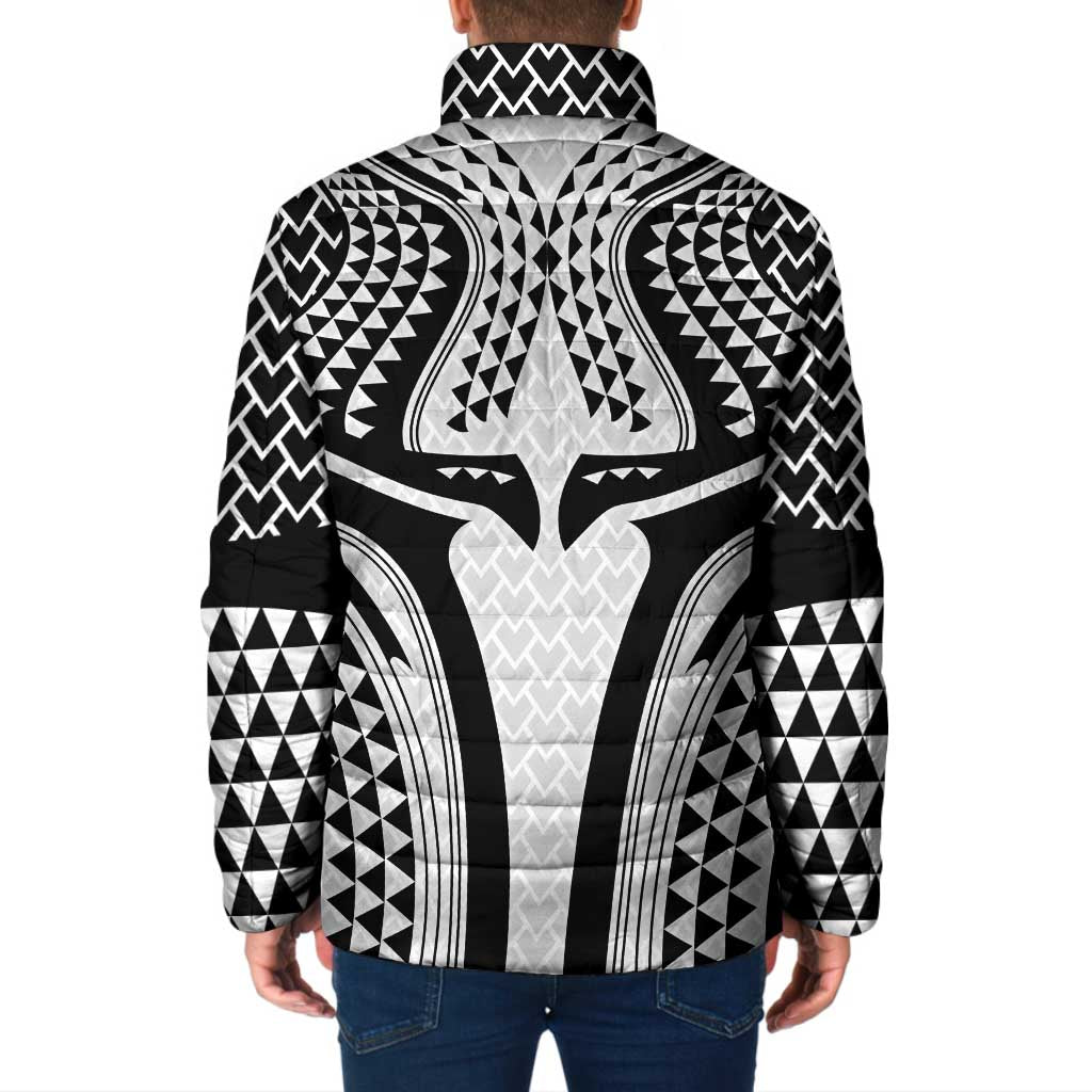 Hawaiian Kakau Art Tattoos Aquaman Style Padded Jacket White Version - Polynesian Pride