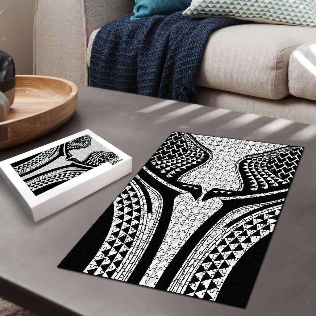 Hawaiian Kakau Art Tattoos Aquaman Style Puzzle White Version - Polynesian Pride