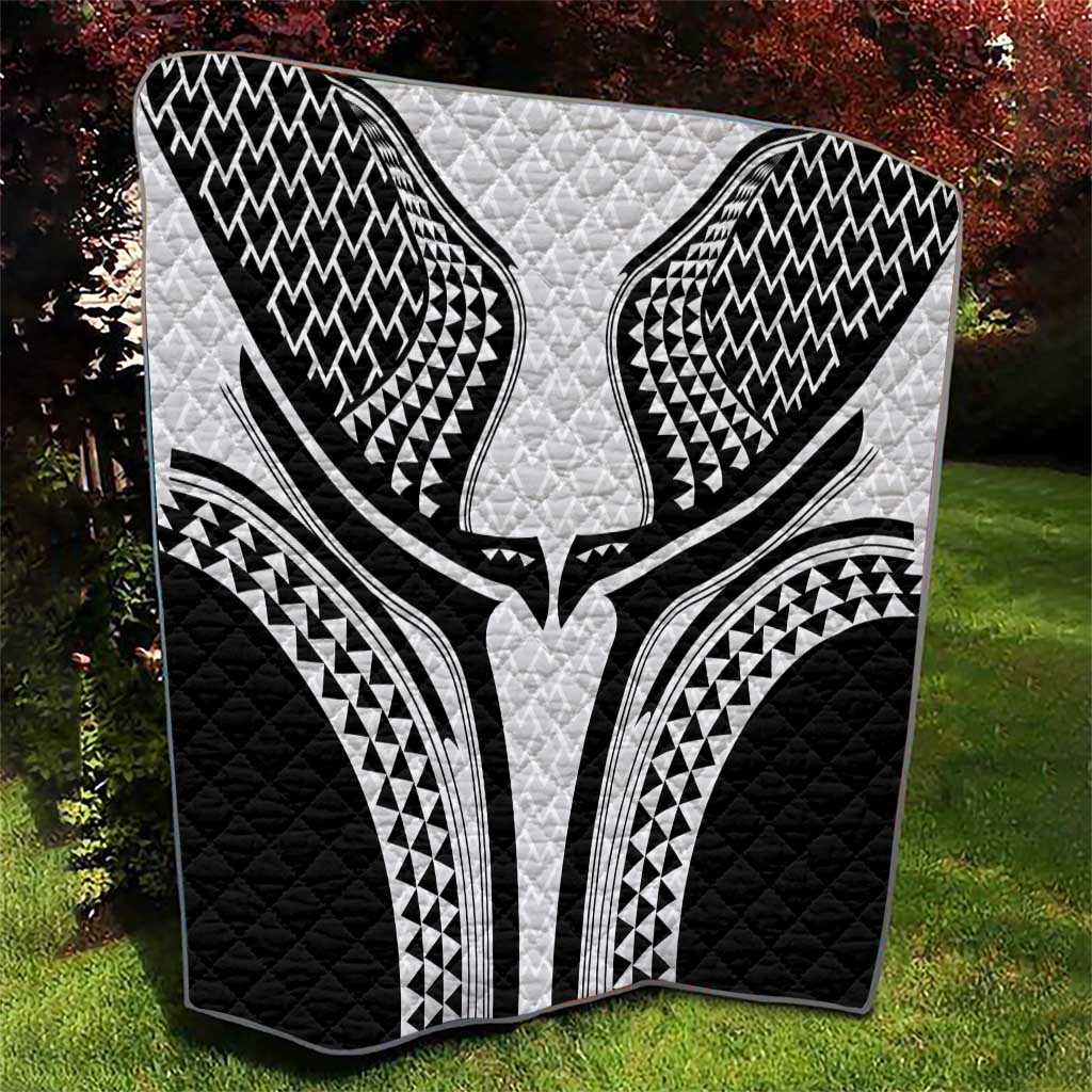 Hawaiian Kakau Art Tattoos Aquaman Style Quilt White Version - Polynesian Pride