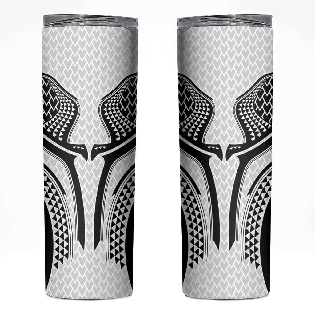 Hawaiian Kakau Art Tattoos Aquaman Style Skinny Tumbler White Version - Polynesian Pride