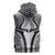 Hawaiian Kakau Art Tattoos Aquaman Style Sleeveless Zip Hoodie White Version - Polynesian Pride