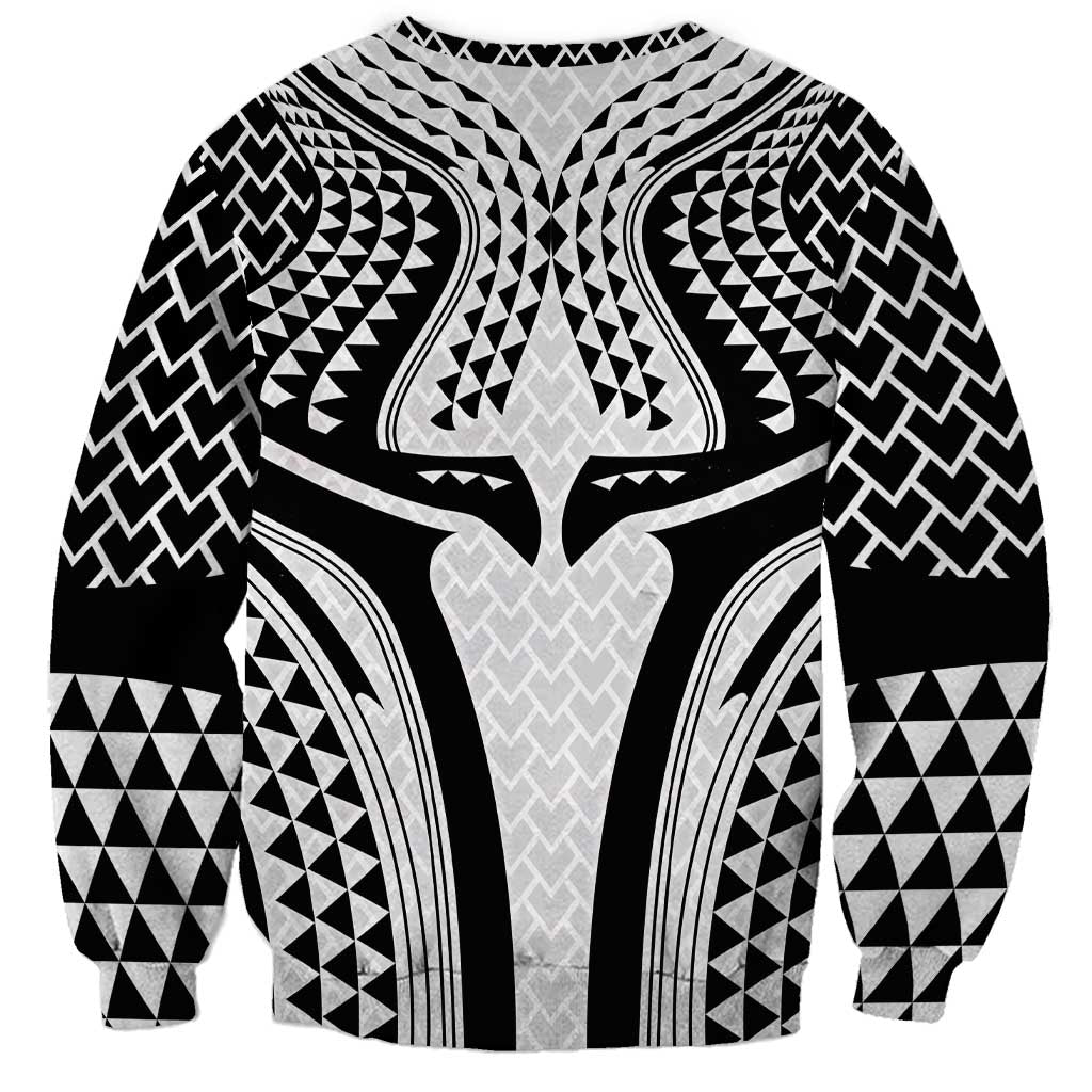 Hawaiian Kakau Art Tattoos Aquaman Style Sweatshirt White Version - Polynesian Pride