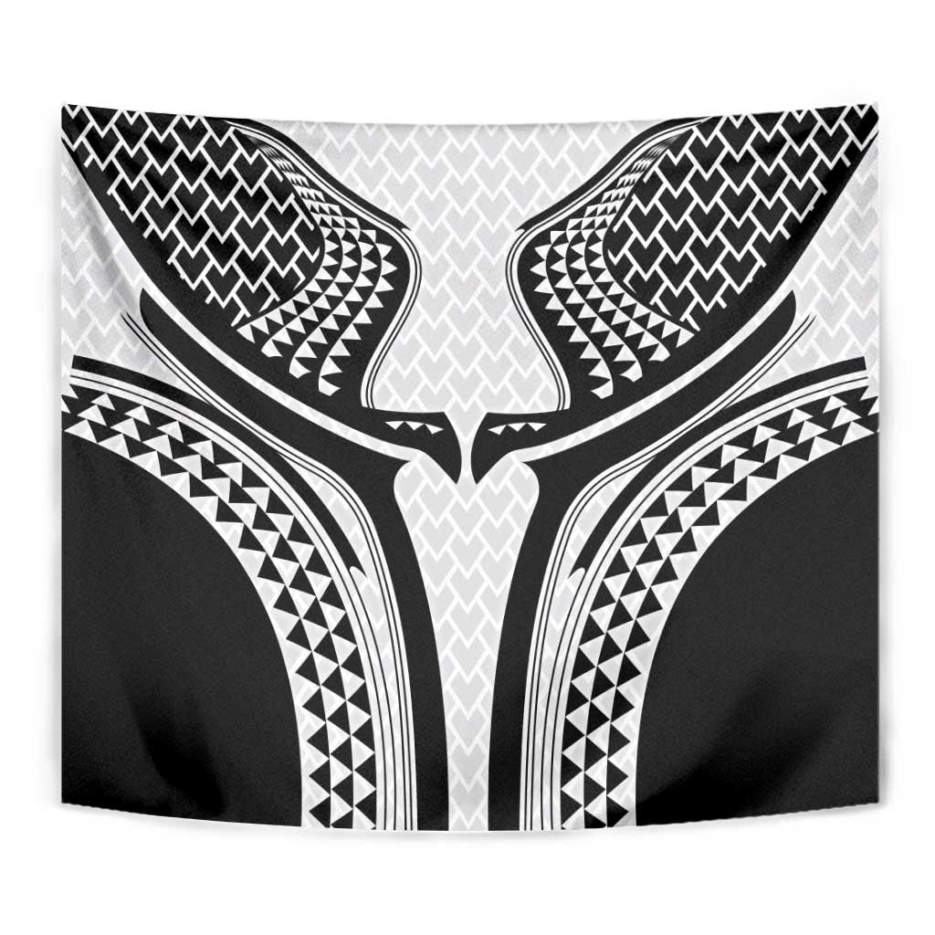Hawaiian Kakau Art Tattoos Aquaman Style Tapestry White Version - Polynesian Pride