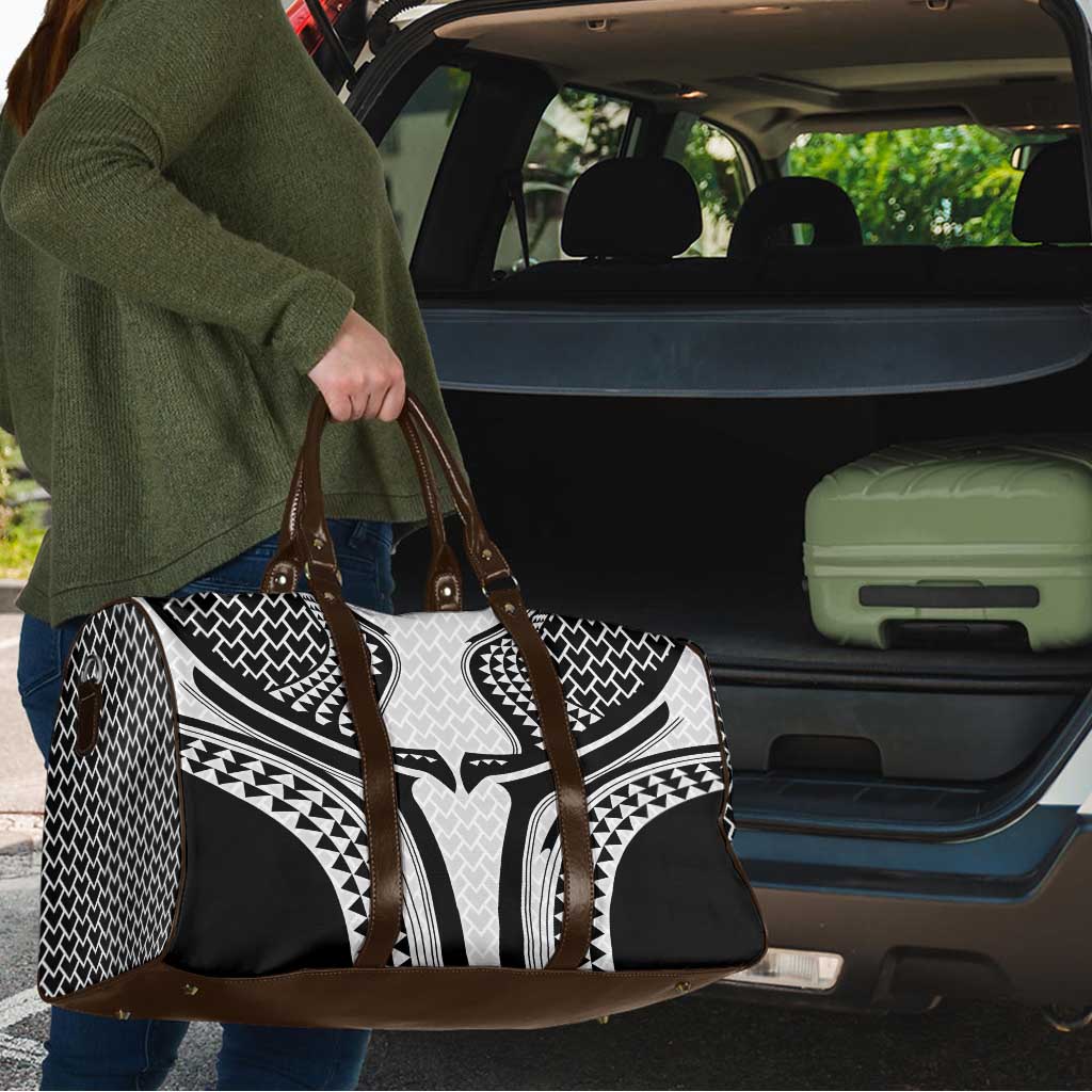 Hawaiian Kakau Art Tattoos Aquaman Style Travel Bag White Version - Polynesian Pride