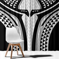 Hawaiian Kakau Art Tattoos Aquaman Style Window Curtain White Version - Polynesian Pride