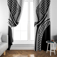 Hawaiian Kakau Art Tattoos Aquaman Style Window Curtain White Version - Polynesian Pride