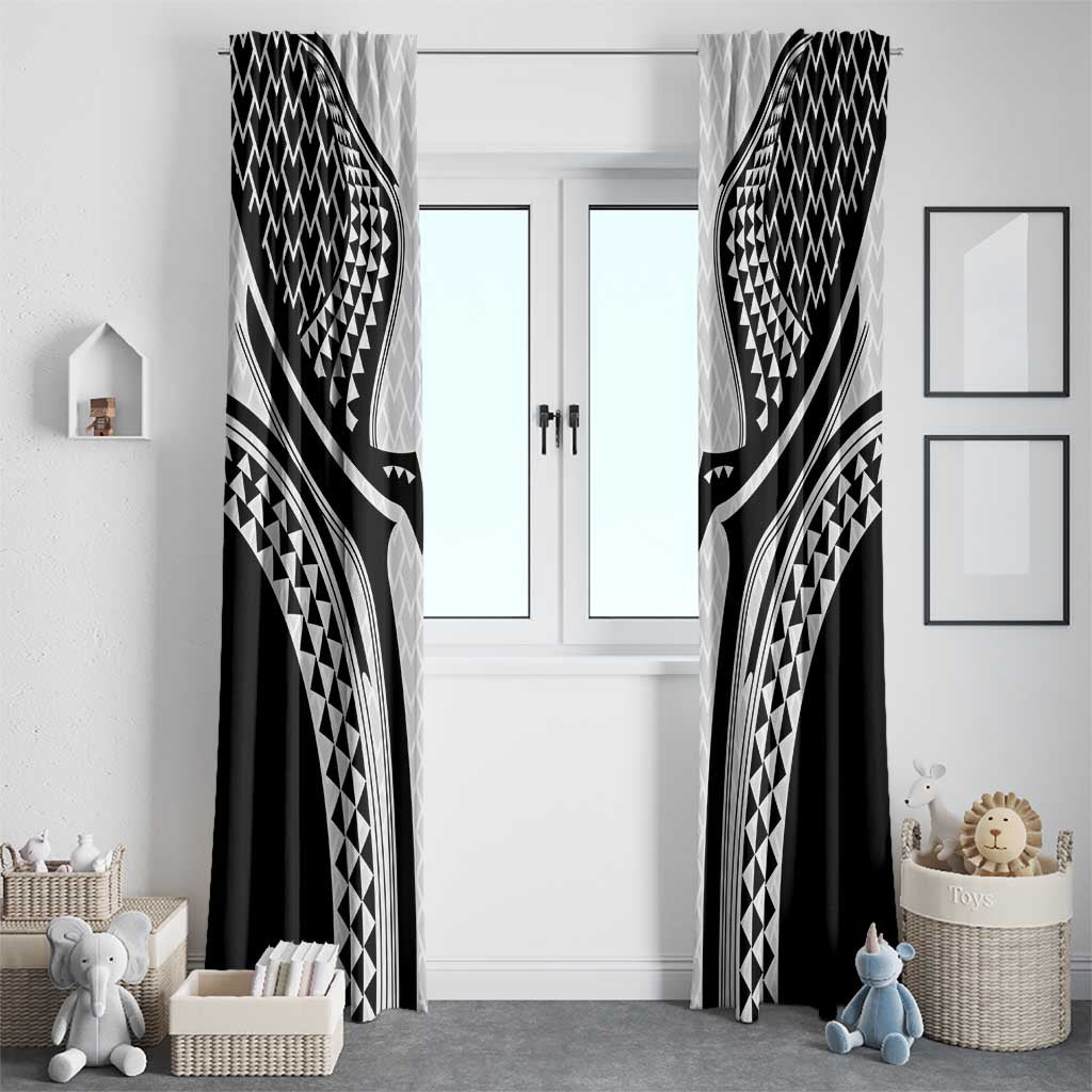 Hawaiian Kakau Art Tattoos Aquaman Style Window Curtain White Version - Polynesian Pride