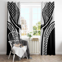Hawaiian Kakau Art Tattoos Aquaman Style Window Curtain White Version - Polynesian Pride