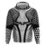 Hawaiian Kakau Art Tattoos Aquaman Style Zip Hoodie White Version - Polynesian Pride