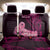 Polynesia Breast Cancer Back Car Seat Cover Butterfly and Flowers Ribbon Maori Tattoo Ethnic Black Style