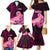 Polynesia Breast Cancer Family Matching Mermaid Dress and Hawaiian Shirt Butterfly and Flowers Ribbon Maori Tattoo Ethnic Black Style LT03 - Polynesian Pride