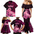 Polynesia Breast Cancer Family Matching Mermaid Dress and Hawaiian Shirt Butterfly and Flowers Ribbon Maori Tattoo Ethnic Black Style LT03 - Polynesian Pride