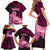 Polynesia Breast Cancer Family Matching Short Sleeve Bodycon Dress and Hawaiian Shirt Butterfly and Flowers Ribbon Maori Tattoo Ethnic Black Style LT03 - Polynesian Pride