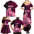 Polynesia Breast Cancer Family Matching Summer Maxi Dress and Hawaiian Shirt Butterfly and Flowers Ribbon Maori Tattoo Ethnic Black Style LT03 - Polynesian Pride