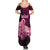 Polynesia Breast Cancer Family Matching Summer Maxi Dress and Hawaiian Shirt Butterfly and Flowers Ribbon Maori Tattoo Ethnic Black Style LT03 - Polynesian Pride