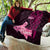 Polynesia Breast Cancer Quilt Butterfly and Flowers Ribbon Maori Tattoo Ethnic Black Style LT03 - Polynesian Pride