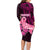 Custom Polynesia Breast Cancer Family Matching Long Sleeve Bodycon Dress and Hawaiian Shirt Butterfly and Flowers Ribbon Maori Tattoo Ethnic Black Style LT03 - Polynesian Pride