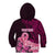 Custom Polynesia Breast Cancer Kid Hoodie Butterfly and Flowers Ribbon Maori Tattoo Ethnic Black Style LT03 - Polynesian Pride