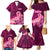 Polynesia Breast Cancer Family Matching Mermaid Dress and Hawaiian Shirt Butterfly and Flowers Ribbon Maori Tattoo Ethnic Pink Style LT03 - Polynesian Pride