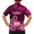 Polynesia Breast Cancer Family Matching Puletasi Dress and Hawaiian Shirt Butterfly and Flowers Ribbon Maori Tattoo Ethnic Pink Style LT03 - Polynesian Pride