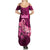 Polynesia Breast Cancer Family Matching Summer Maxi Dress and Hawaiian Shirt Butterfly and Flowers Ribbon Maori Tattoo Ethnic Pink Style LT03 - Polynesian Pride