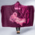 Polynesia Breast Cancer Hooded Blanket Butterfly and Flowers Ribbon Maori Tattoo Ethnic Pink Style LT03 - Polynesian Pride