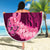 Custom Polynesia Breast Cancer Beach Blanket Butterfly and Flowers Ribbon Maori Tattoo Ethnic Pink Style LT03 - Wonder Print Shop