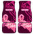 Custom Polynesia Breast Cancer Car Mats Butterfly and Flowers Ribbon Maori Tattoo Ethnic Pink Style LT03 Pink - Polynesian Pride