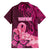 Custom Polynesia Breast Cancer Family Matching Puletasi Dress and Hawaiian Shirt Butterfly and Flowers Ribbon Maori Tattoo Ethnic Pink Style LT03 - Polynesian Pride