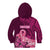 Custom Polynesia Breast Cancer Kid Hoodie Butterfly and Flowers Ribbon Maori Tattoo Ethnic Pink Style LT03 - Polynesian Pride