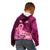 Custom Polynesia Breast Cancer Kid Hoodie Butterfly and Flowers Ribbon Maori Tattoo Ethnic Pink Style LT03 - Polynesian Pride