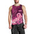 Custom Polynesia Breast Cancer Men Tank Top Butterfly and Flowers Ribbon Maori Tattoo Ethnic Pink Style LT03 - Polynesian Pride