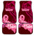 Polynesia Breast Cancer Car Mats Butterfly and Flowers Ribbon Maori Tattoo Ethnic Red Style LT03 Red - Polynesian Pride