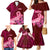 Polynesia Breast Cancer Family Matching Mermaid Dress and Hawaiian Shirt Butterfly and Flowers Ribbon Maori Tattoo Ethnic Red Style LT03 - Polynesian Pride