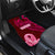 Custom Polynesia Breast Cancer Car Mats Butterfly and Flowers Ribbon Maori Tattoo Ethnic Red Style LT03 - Polynesian Pride