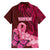 Custom Polynesia Breast Cancer Family Matching Puletasi Dress and Hawaiian Shirt Butterfly and Flowers Ribbon Maori Tattoo Ethnic Red Style LT03 - Polynesian Pride