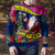 Personalised Cook Island Christmas Ugly Christmas Sweater Santa Claus Mix Maroro and Kakaia Hibiscus Flower Maori Pattern LT03 - Polynesian Pride