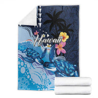 Hawaiian Honu Honi Ihu Blanket With Plumeria and Kakau Art Pattern LT03 - Polynesian Pride