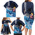 Hawaiian Honu Honi Ihu Family Matching Long Sleeve Bodycon Dress and Hawaiian Shirt With Plumeria and Kakau Art Pattern