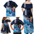 Hawaiian Honu Honi Ihu Family Matching Off Shoulder Maxi Dress and Hawaiian Shirt With Plumeria and Kakau Art Pattern