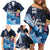 Hawaiian Honu Honi Ihu Family Matching Off Shoulder Short Dress and Hawaiian Shirt With Plumeria and Kakau Art Pattern