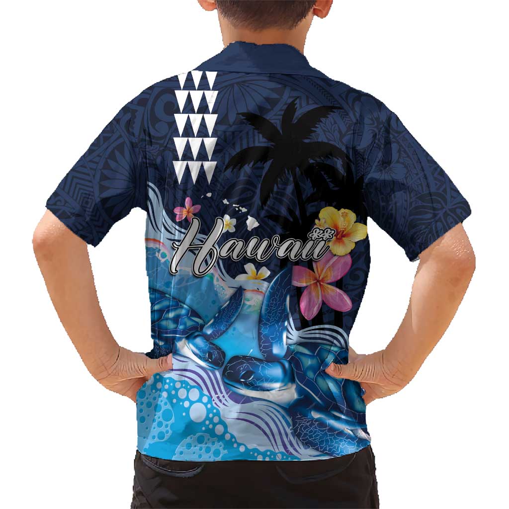 Hawaiian Honu Honi Ihu Hawaiian Shirt With Plumeria and Kakau Art Pattern LT03 - Polynesian Pride